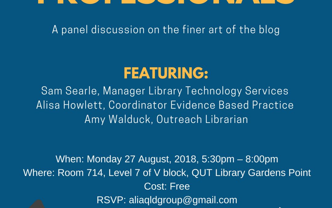 EVENT: Blogging for LIS Professionals Discussion Panel